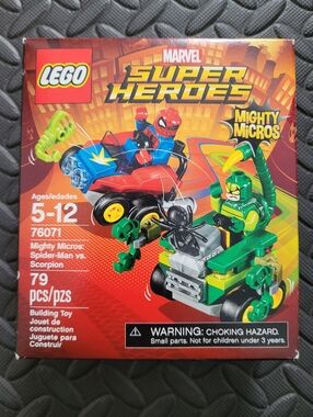 LEGO Marvel 76071: Mighty Micros Spider-Man vs Scorpion, New & Factory Sealed